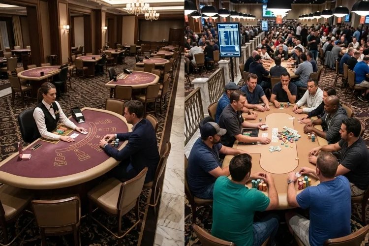 Casino Poker vs Player-to-Player Poker: Key Differences